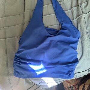 SHEIN royal blue halter crop top
